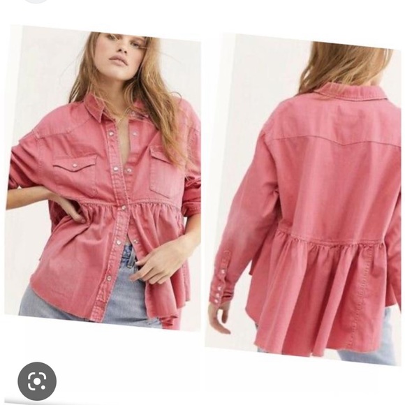 We the Free Dylan Pink Babydoll Top - Picture 3 of 7